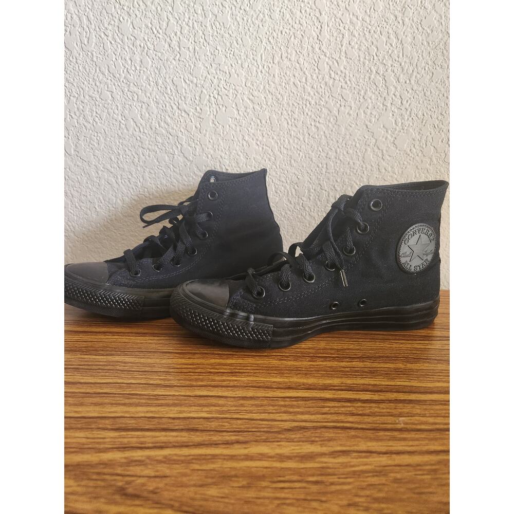 Black Converse High Tops Size 8 Women's